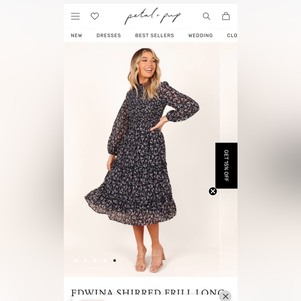 Petal and Pup Floral Long Sleeve Dress